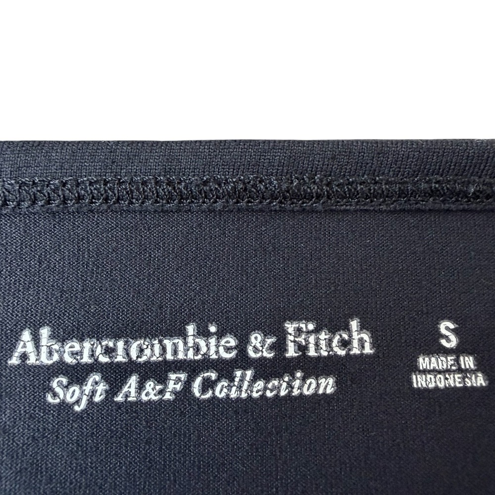 Abercrombie & Fitch Black Thong Bodysuit S Long Sleeve Stretch Minimalist Basic - Picture 4 of 4